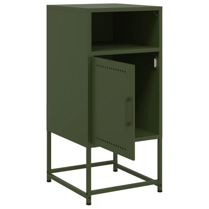 Bedside Cabinets 2 pcs Olive Green 36x39x78 cm Steel