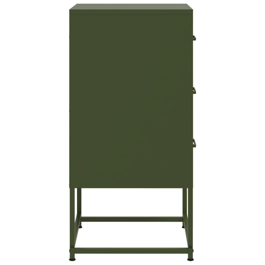 Bedside Cabinets 2 pcs Olive Green 36x39x78 cm Steel