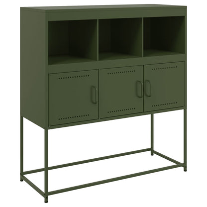 Sideboard Olive Green 100.5x39x107 cm Steel