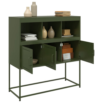 Sideboard Olive Green 100.5x39x107 cm Steel