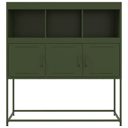 Sideboard Olive Green 100.5x39x107 cm Steel