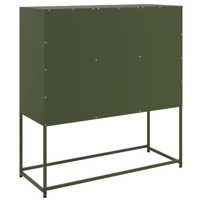 Sideboard Olive Green 100.5x39x107 cm Steel