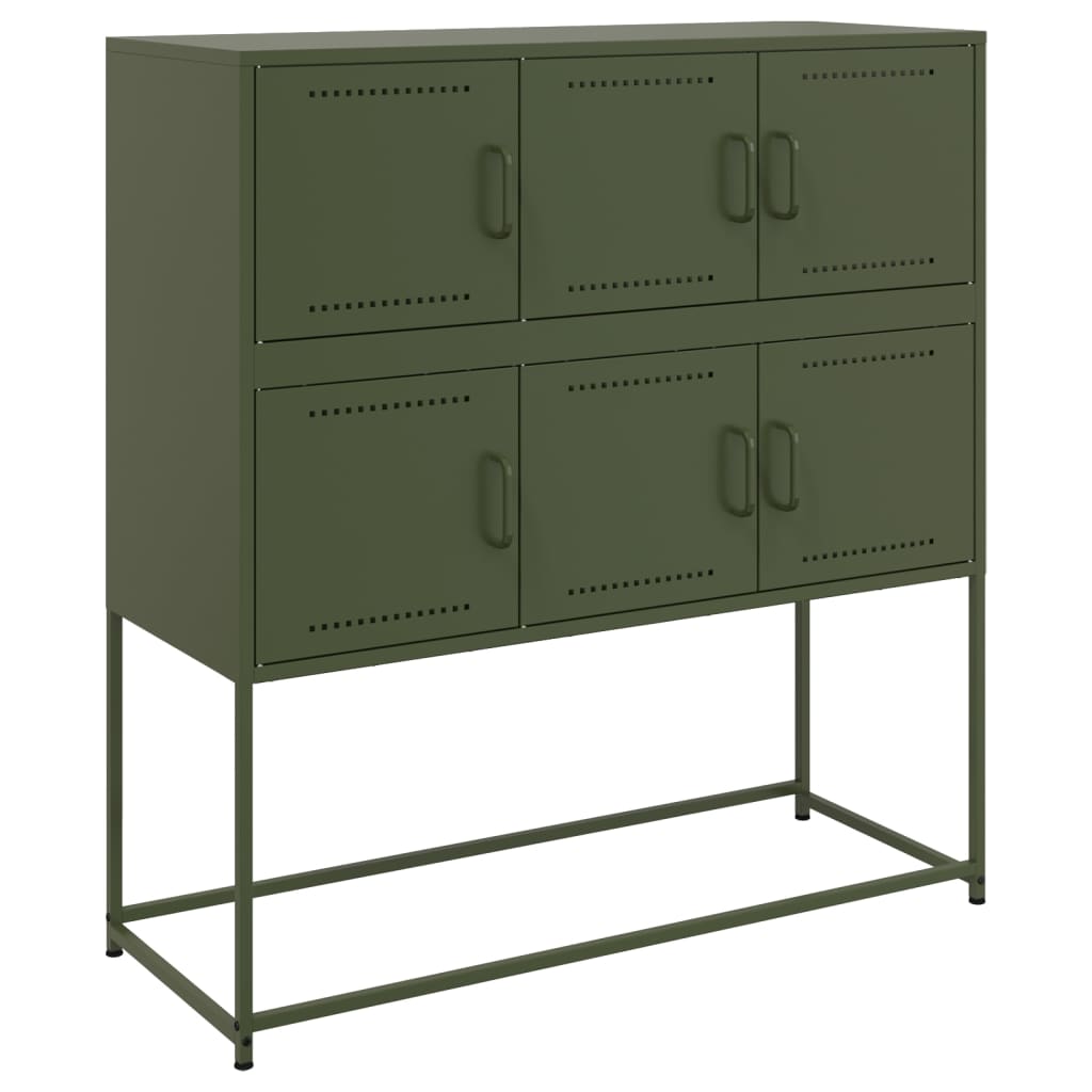 Sideboard Olive Green 100.5x39x107 cm Cold-rolled Steel