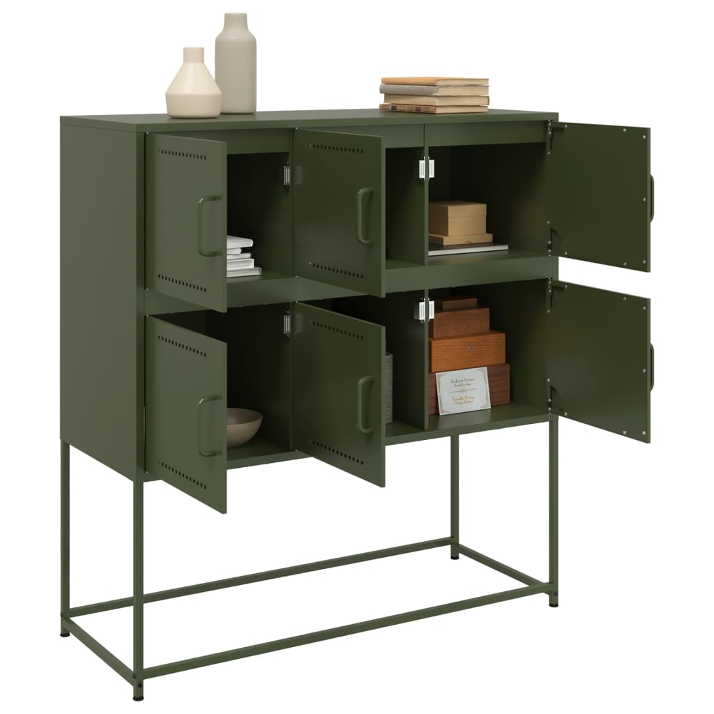 Sideboard Olive Green 100.5x39x107 cm Cold-rolled Steel