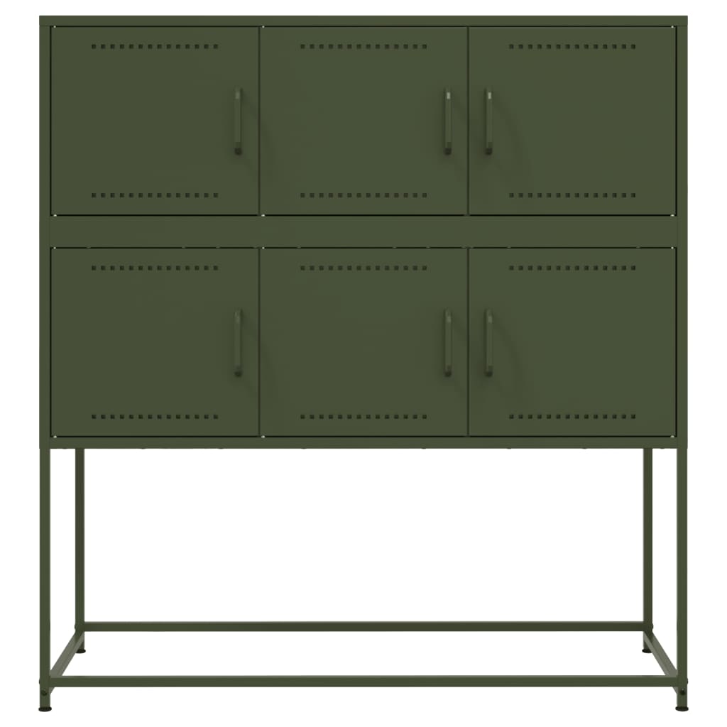 Sideboard Olive Green 100.5x39x107 cm Cold-rolled Steel