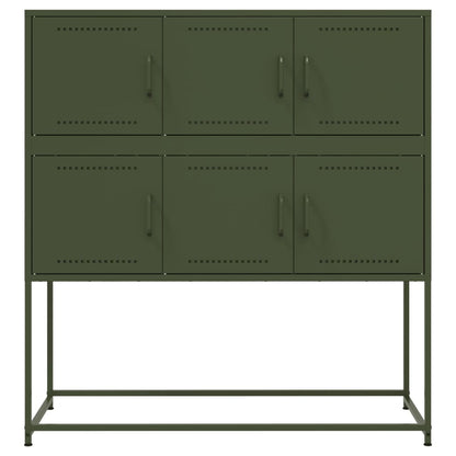 Sideboard Olive Green 100.5x39x107 cm Cold-rolled Steel