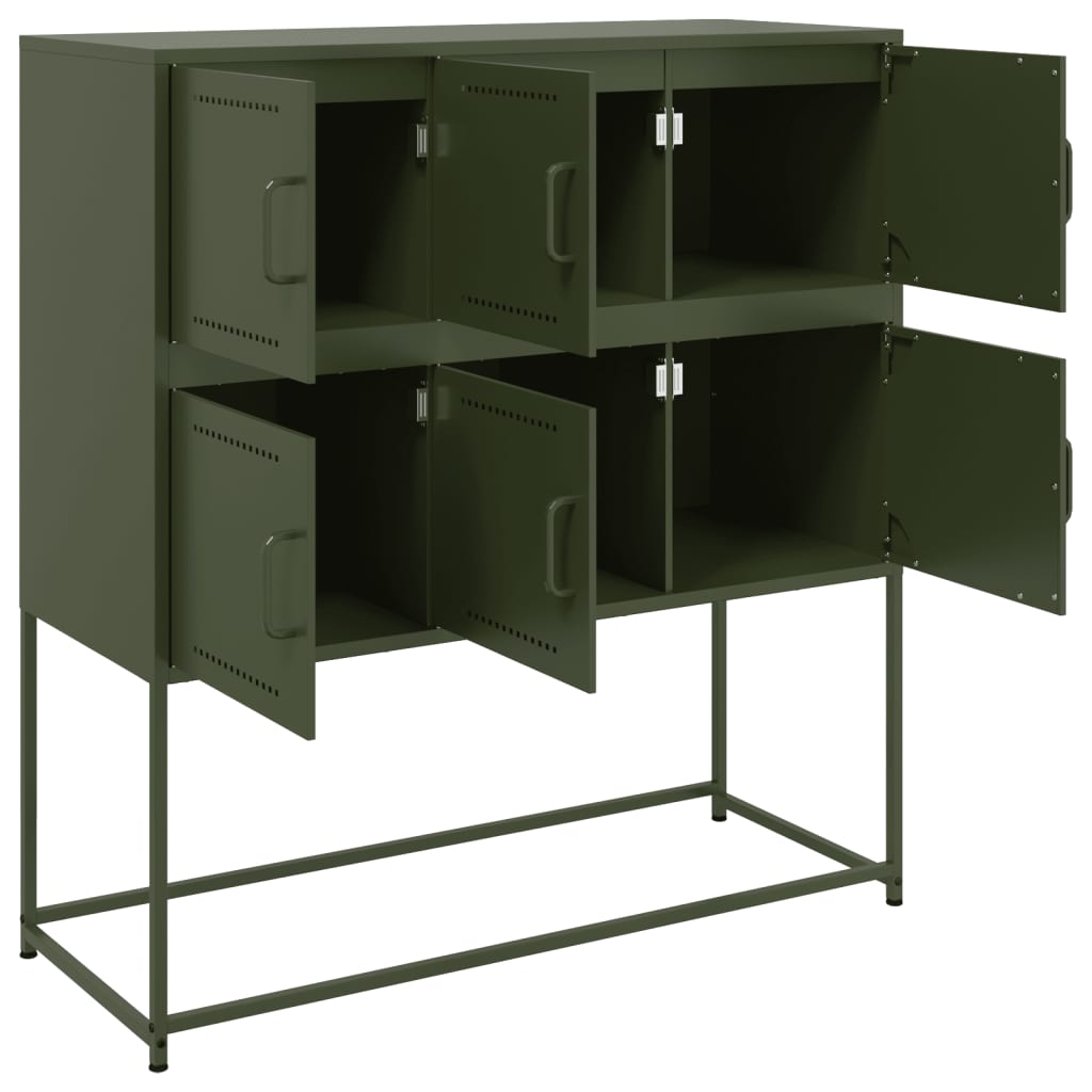 Sideboard Olive Green 100.5x39x107 cm Cold-rolled Steel