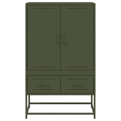 Highboard Olive Green 68x39x111.5 cm Cold-rolled Steel