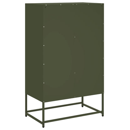 Highboard Olive Green 68x39x111.5 cm Cold-rolled Steel