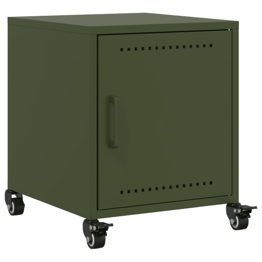 Bedside Cabinet Olive Green 36x39x43.5 cm Steel