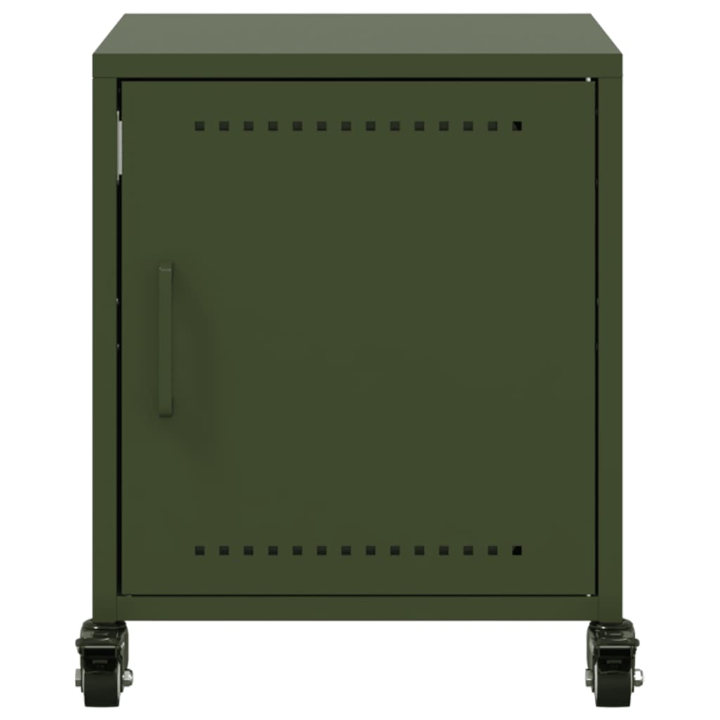 Bedside Cabinet Olive Green 36x39x43.5 cm Steel