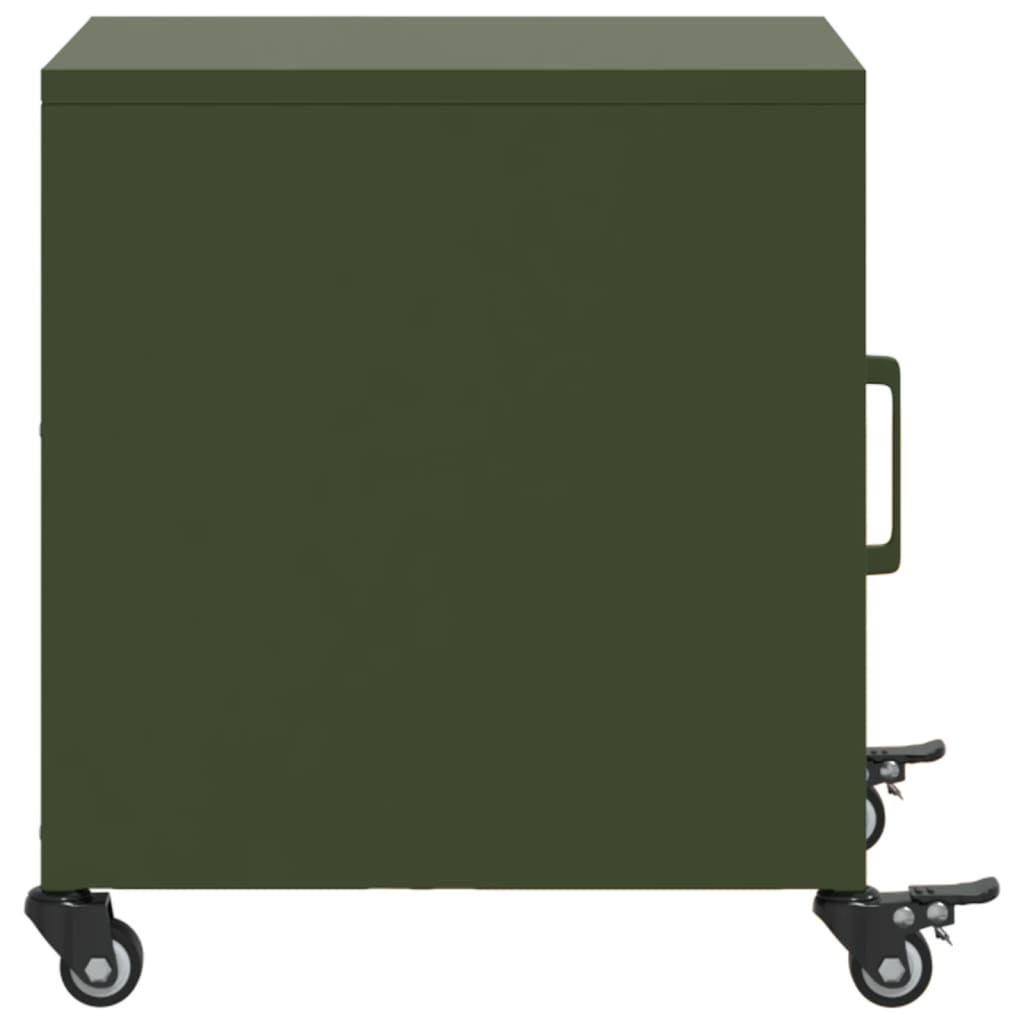 Bedside Cabinet Olive Green 36x39x43.5 cm Steel