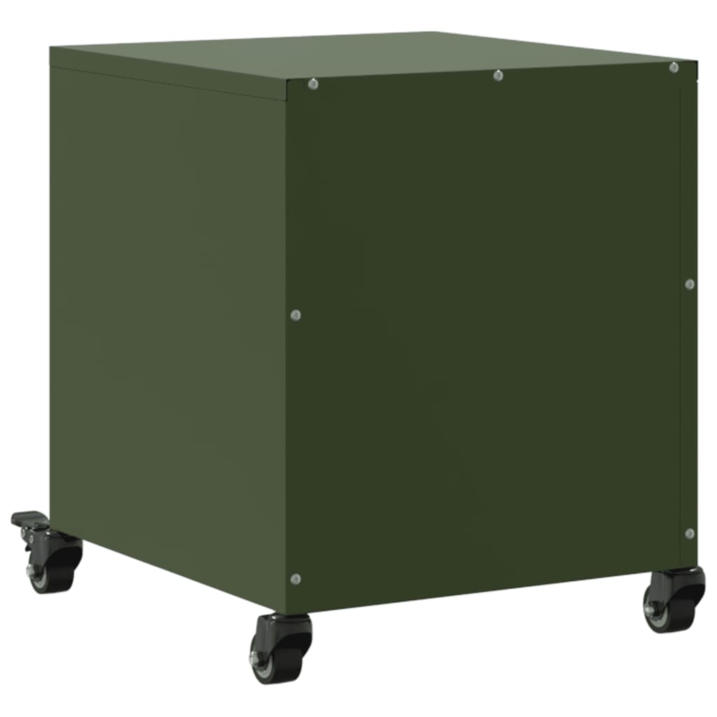 Bedside Cabinet Olive Green 36x39x43.5 cm Steel