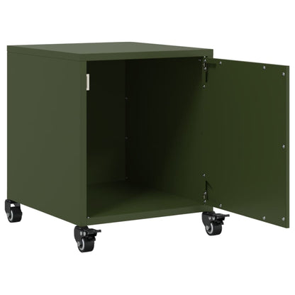 Bedside Cabinet Olive Green 36x39x43.5 cm Steel