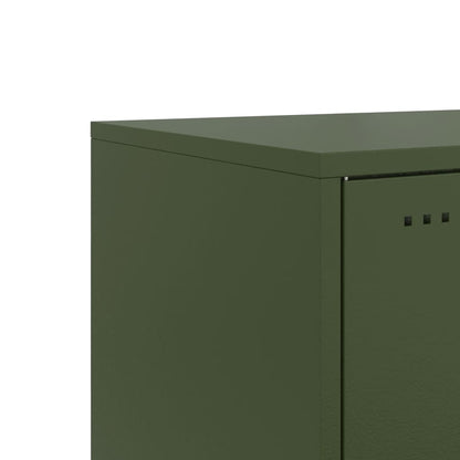 Bedside Cabinet Olive Green 36x39x43.5 cm Steel