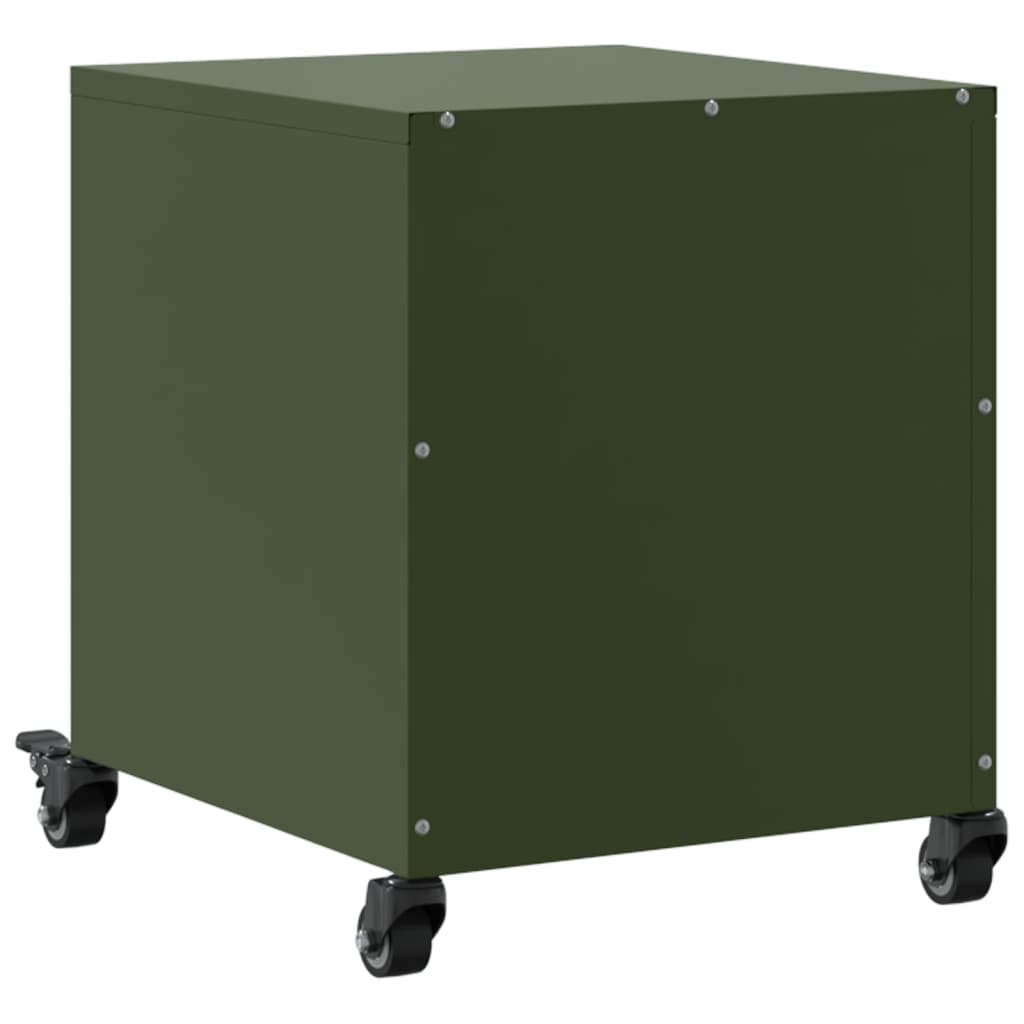 Bedside Cabinets 2 pcs Olive Green 36x39x43.5 cm Steel