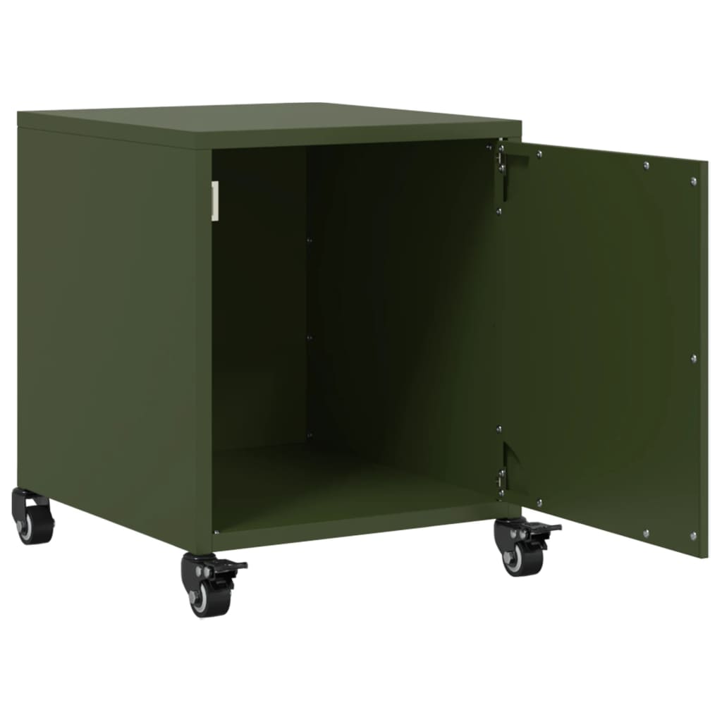 Bedside Cabinets 2 pcs Olive Green 36x39x43.5 cm Steel