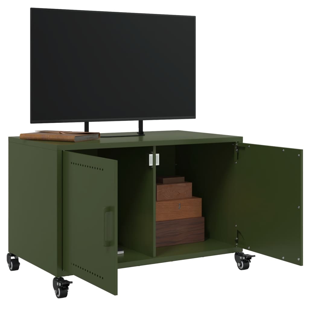 TV Cabinet Olive Green 68x39x43.5 cm Steel