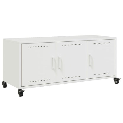 TV Cabinet White 100.5x39x43.5 cm Cold-rolled Steel