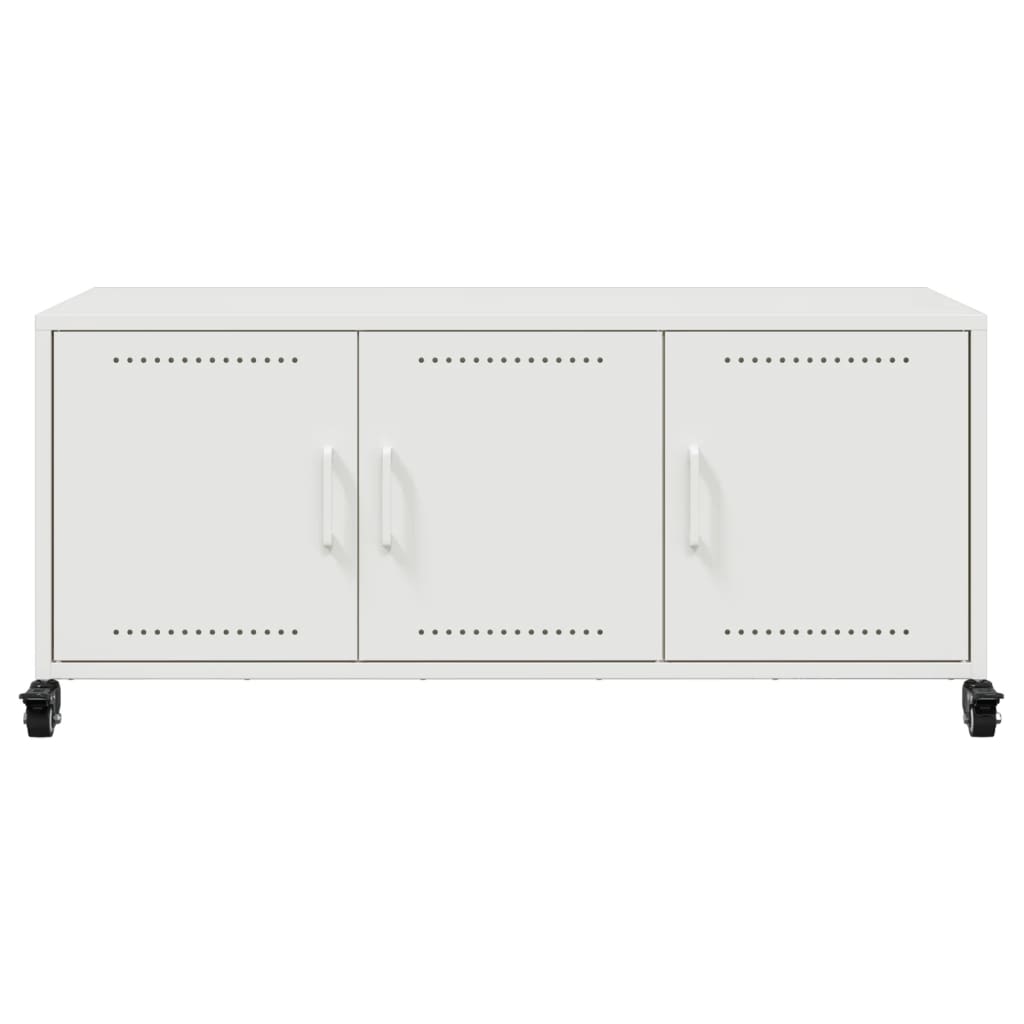 TV Cabinet White 100.5x39x43.5 cm Cold-rolled Steel