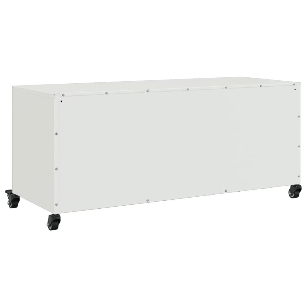 TV Cabinet White 100.5x39x43.5 cm Cold-rolled Steel