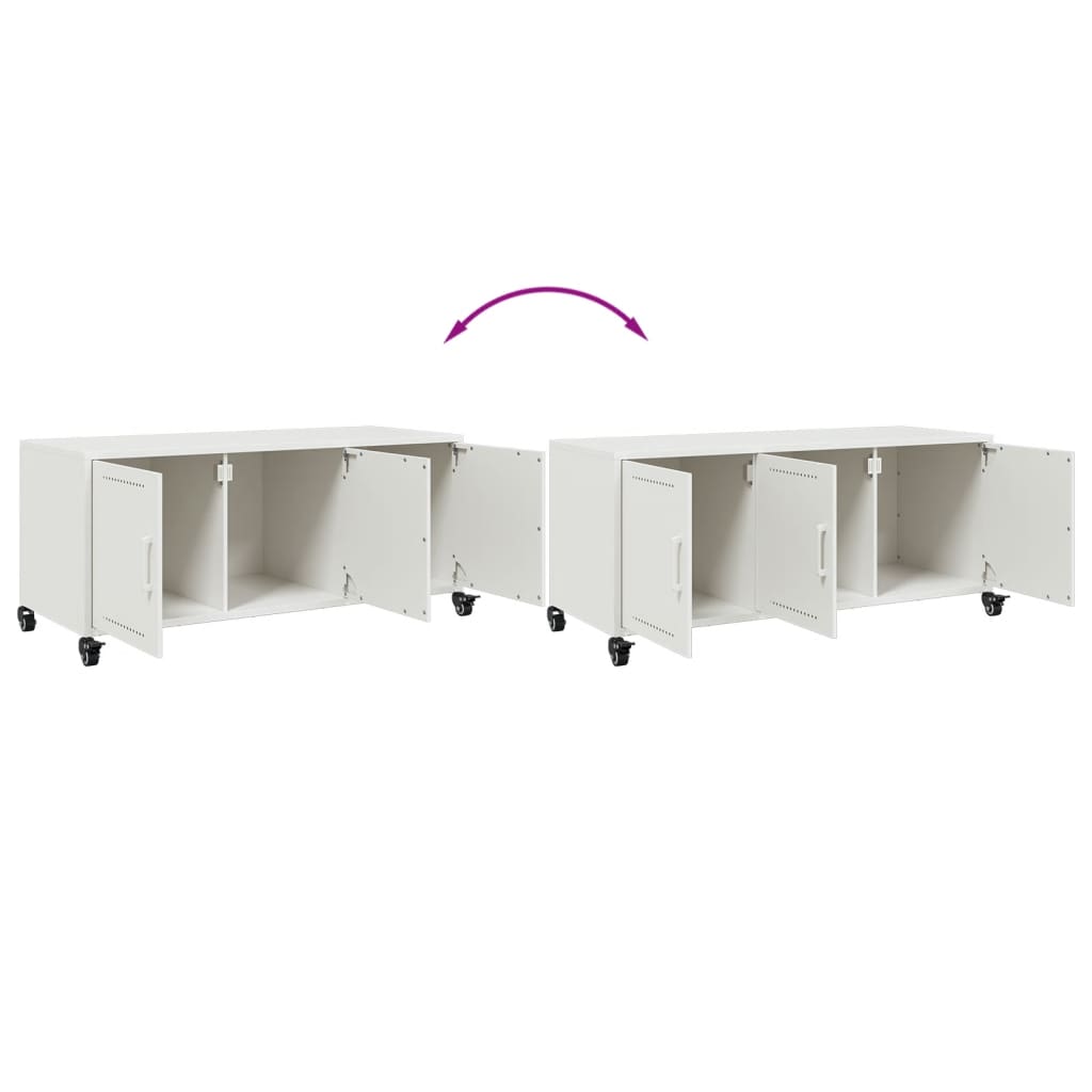 TV Cabinet White 100.5x39x43.5 cm Cold-rolled Steel