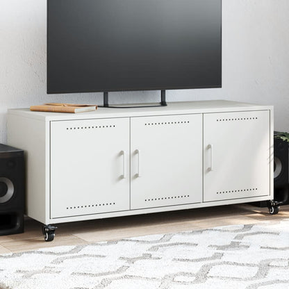 TV Cabinet White 100.5x39x43.5 cm Cold-rolled Steel