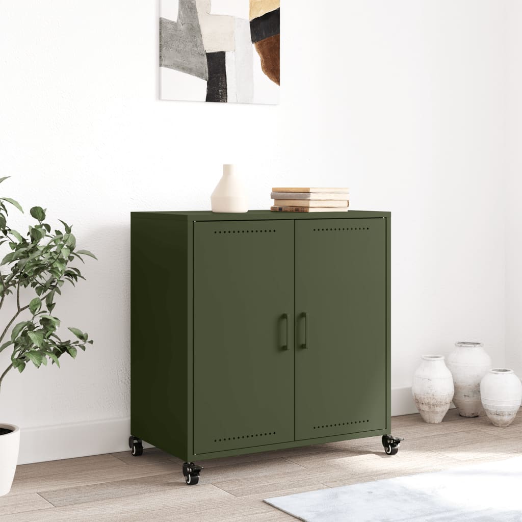 Sideboard Olive Green 68.5x39x72 cm Cold-rolled Steel