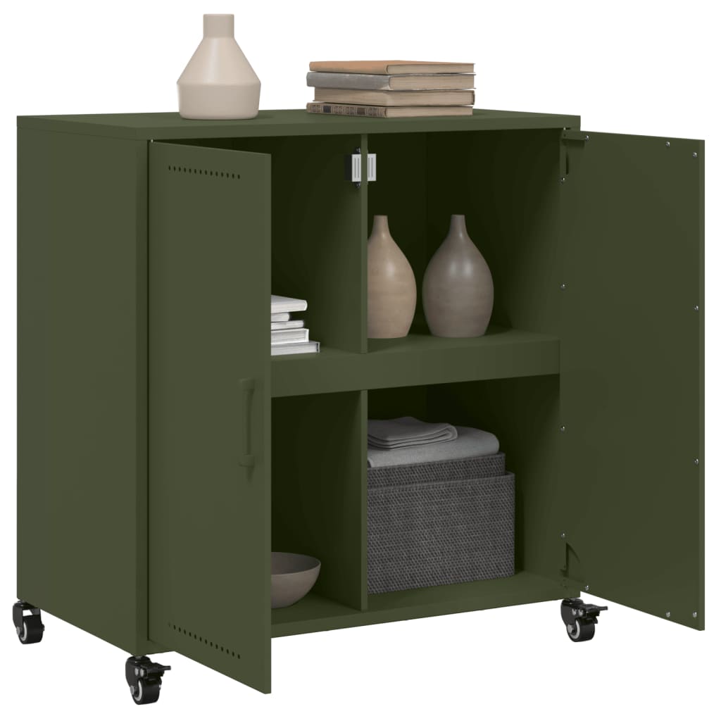 Sideboard Olive Green 68.5x39x72 cm Cold-rolled Steel