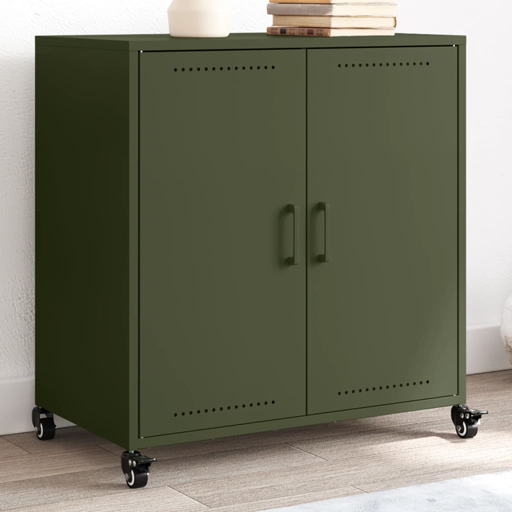 Sideboard Olive Green 68.5x39x72 cm Cold-rolled Steel