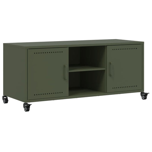 TV Cabinet Olive Green 100.5x39x43.5 cm Cold-rolled Steel