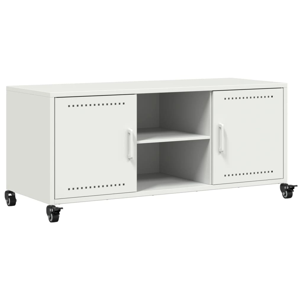 TV Cabinet White 100.5x39x43.5 cm Cold-rolled Steel