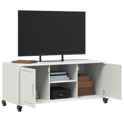 TV Cabinet White 100.5x39x43.5 cm Cold-rolled Steel