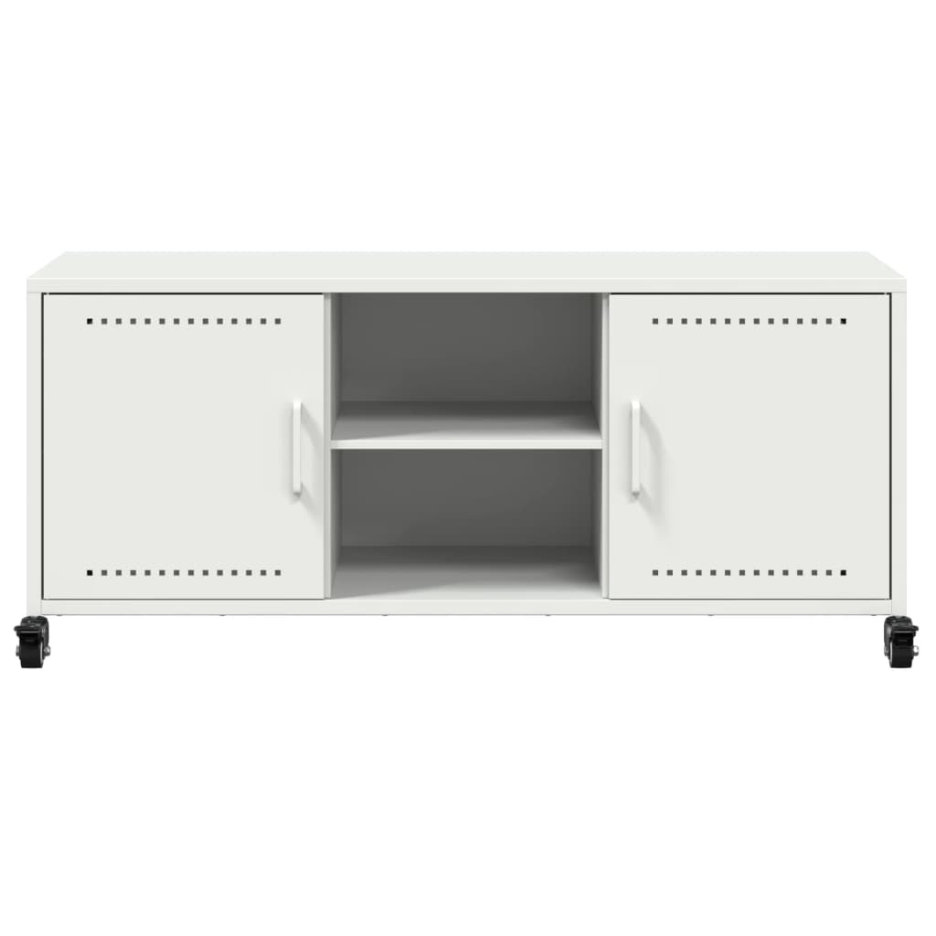 TV Cabinet White 100.5x39x43.5 cm Cold-rolled Steel