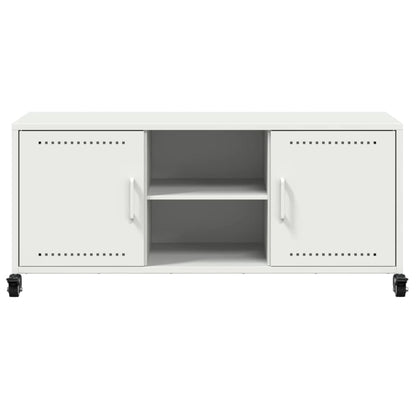 TV Cabinet White 100.5x39x43.5 cm Cold-rolled Steel