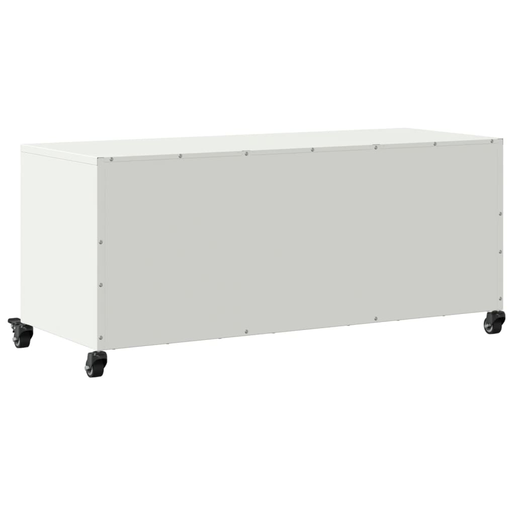 TV Cabinet White 100.5x39x43.5 cm Cold-rolled Steel