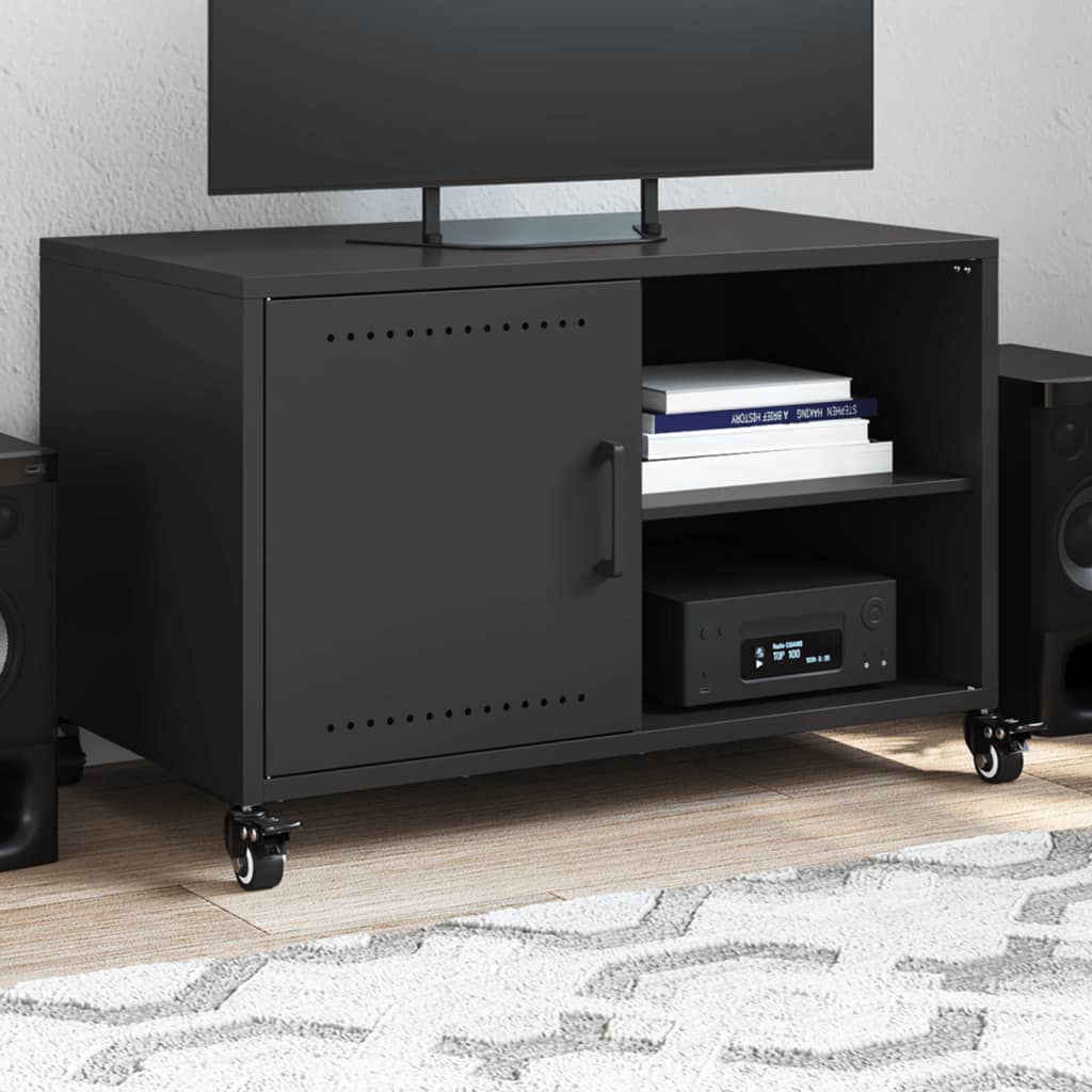 TV Cabinet Black 68x39x43.5 cm Cold-rolled Steel