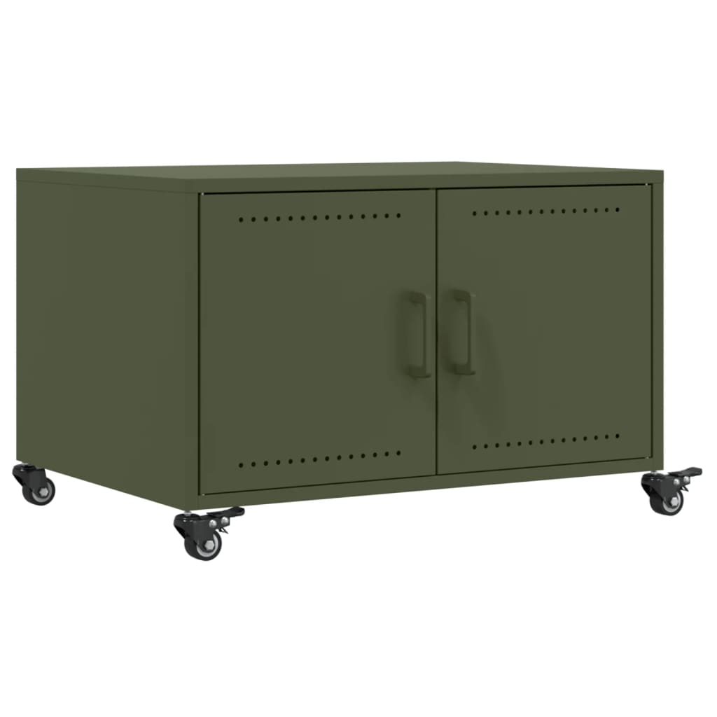 Coffee Table Olive Green 68x50x43.5 cm Cold-rolled Steel