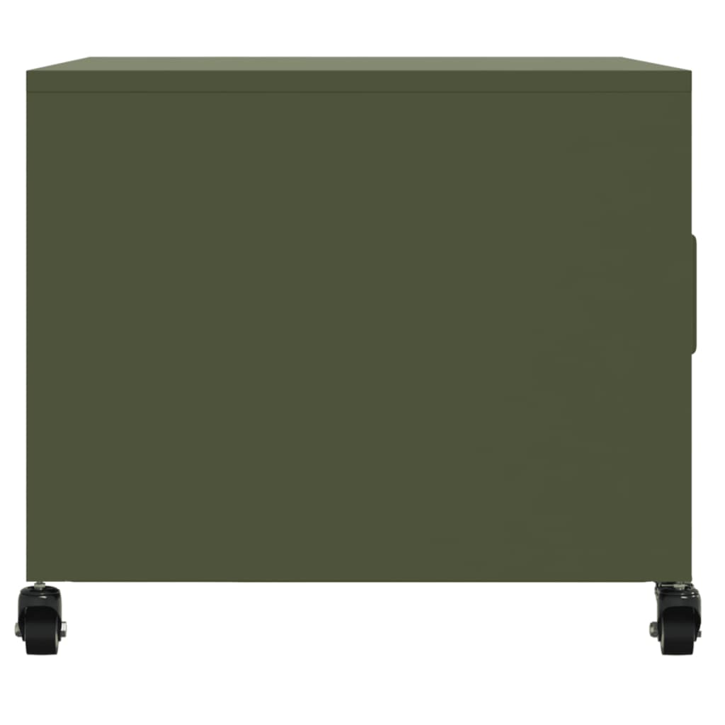 Coffee Table Olive Green 68x50x43.5 cm Cold-rolled Steel