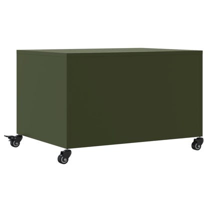 Coffee Table Olive Green 68x50x43.5 cm Cold-rolled Steel