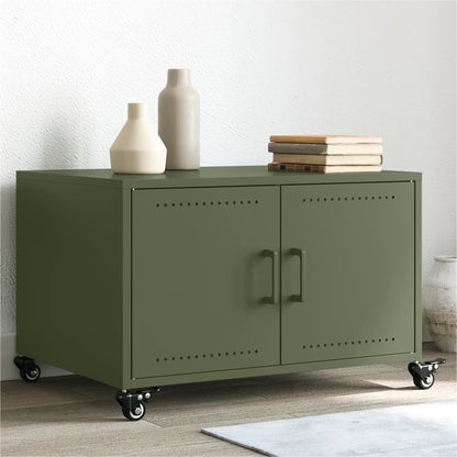 Coffee Table Olive Green 68x50x43.5 cm Cold-rolled Steel