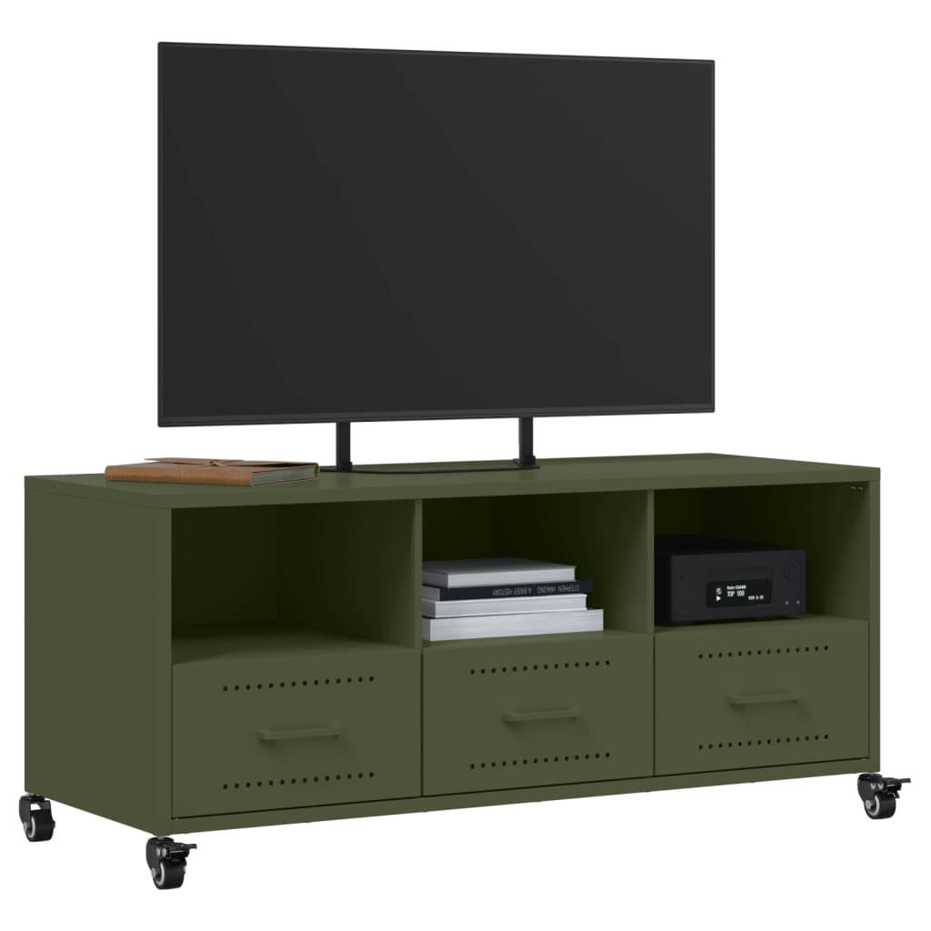 TV Cabinet Olive Green 100.5x39x43.5 cm Cold-rolled Steel