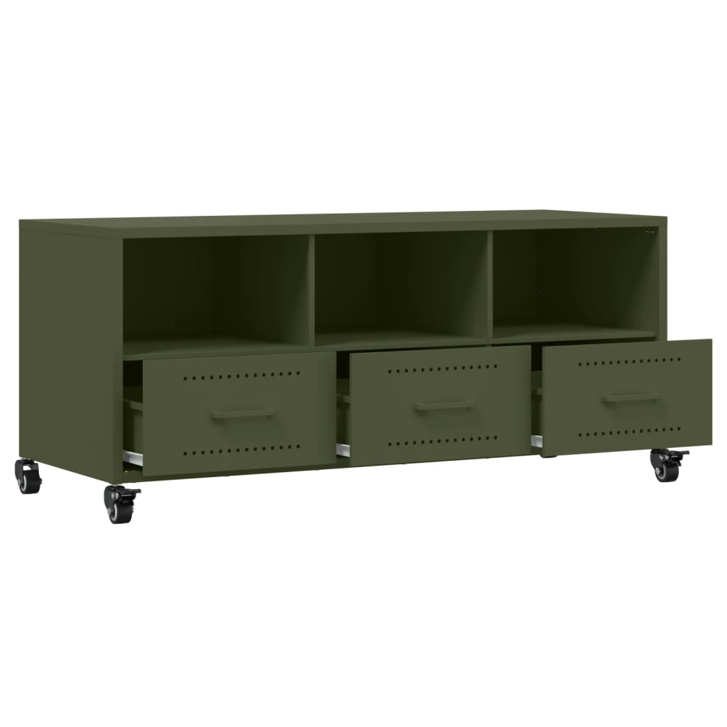 TV Cabinet Olive Green 100.5x39x43.5 cm Cold-rolled Steel