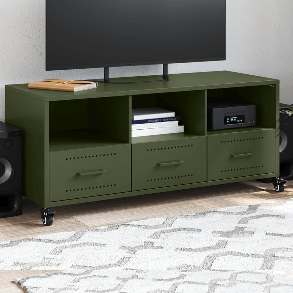 TV Cabinet Olive Green 100.5x39x43.5 cm Cold-rolled Steel