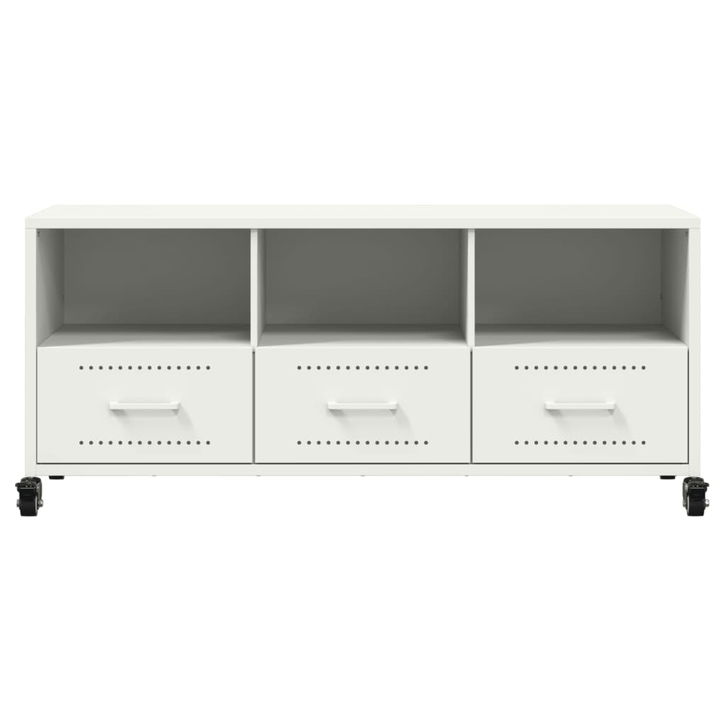 TV Cabinet White 100.5x39x43.5 cm Cold-rolled Steel