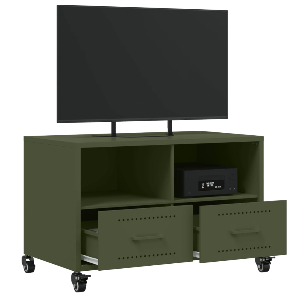 TV Cabinet Olive Green 68x39x43.5 cm Cold-rolled Steel