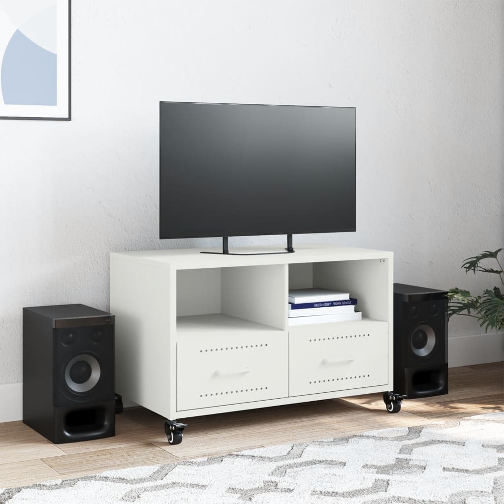 TV Cabinet White 68x39x43.5 cm Cold-rolled Steel