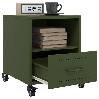 Bedside Cabinets 2 pcs Olive Green 36x39x43.5 cm Steel