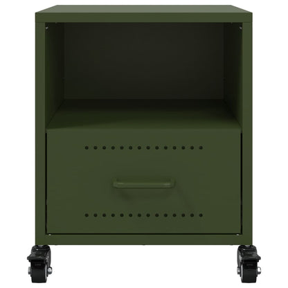 Bedside Cabinets 2 pcs Olive Green 36x39x43.5 cm Steel