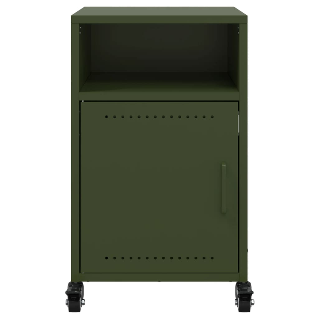 Bedside Cabinet Olive Green 36x39x59 cm Steel